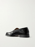 LEMAIRE - Glossed-Leather Loafers - Black