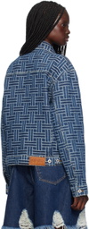 Kenzo Blue Kenzo Paris 'Kenzo Weave' Denim Jacket
