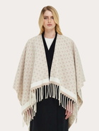 Ferragamo Womens Ferragamo Monogram cape in White