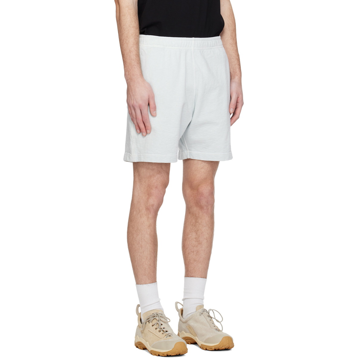 Stone Island Blue 6200014 Malfilé Fleece Old Effect Shorts