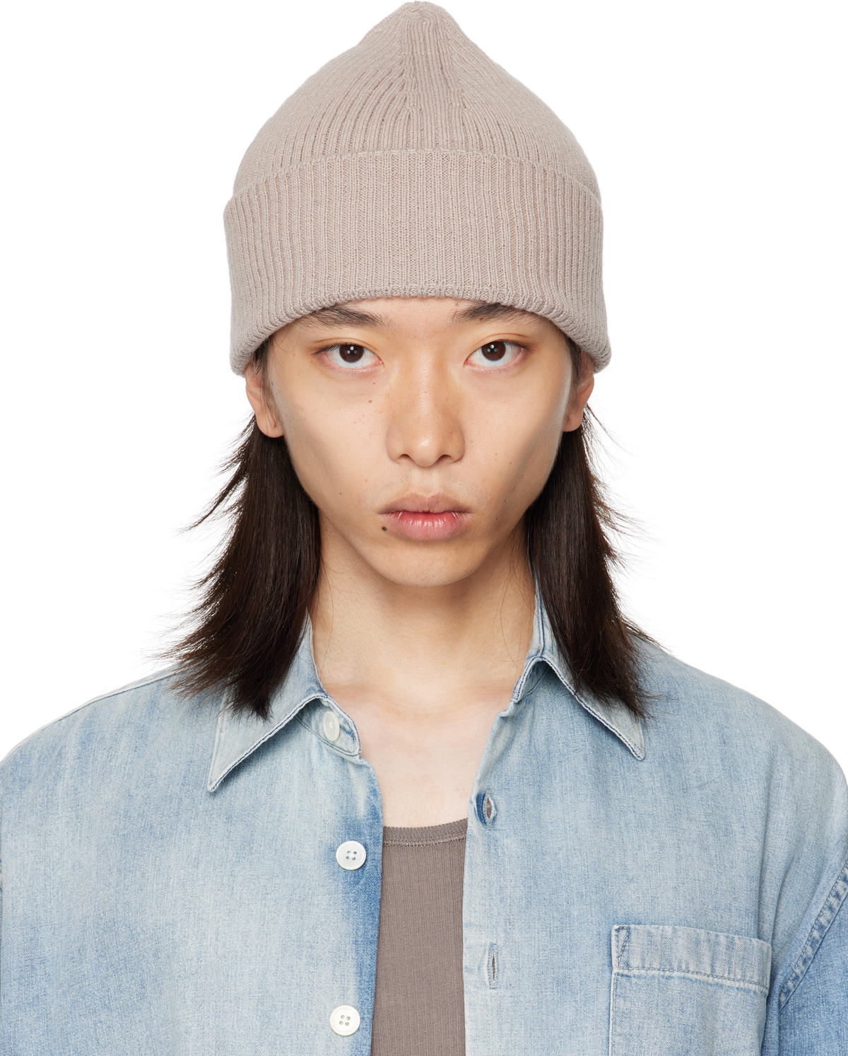 Our Legacy Gray Faux Isle Knit Beanie Our Legacy