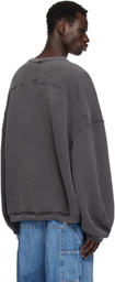 Alexander Wang Gray Logo Crewneck Sweatshirt