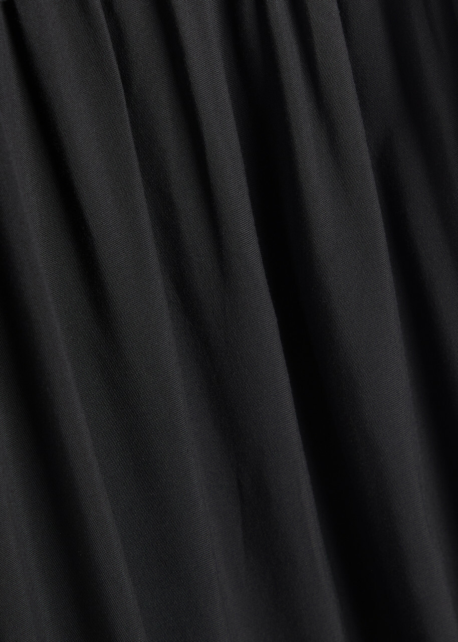 Faithfull The Brand Lenise Linen and Jersey Maxi Dress Black