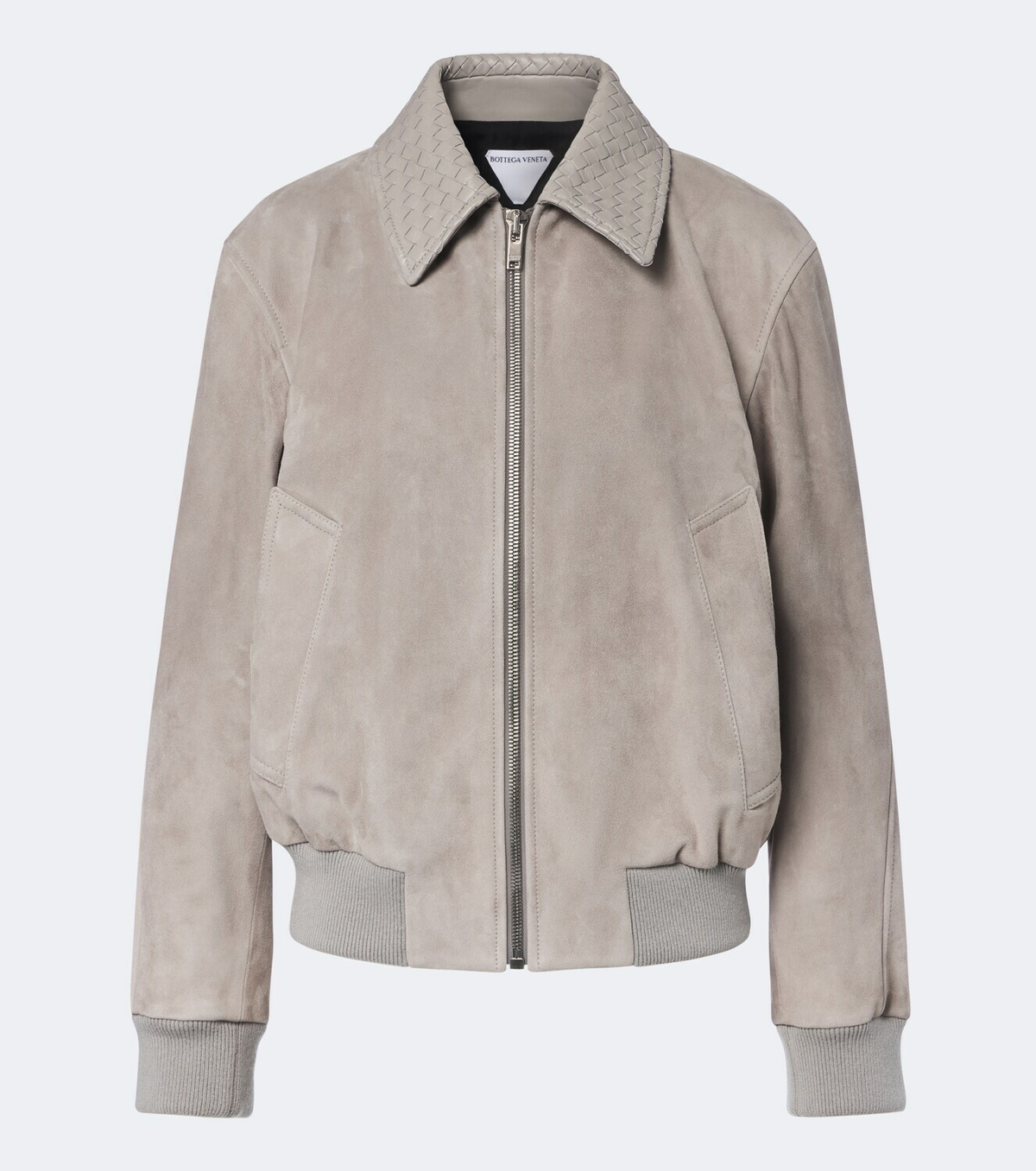 Bottega Veneta Intrecciato suede blouson jacket