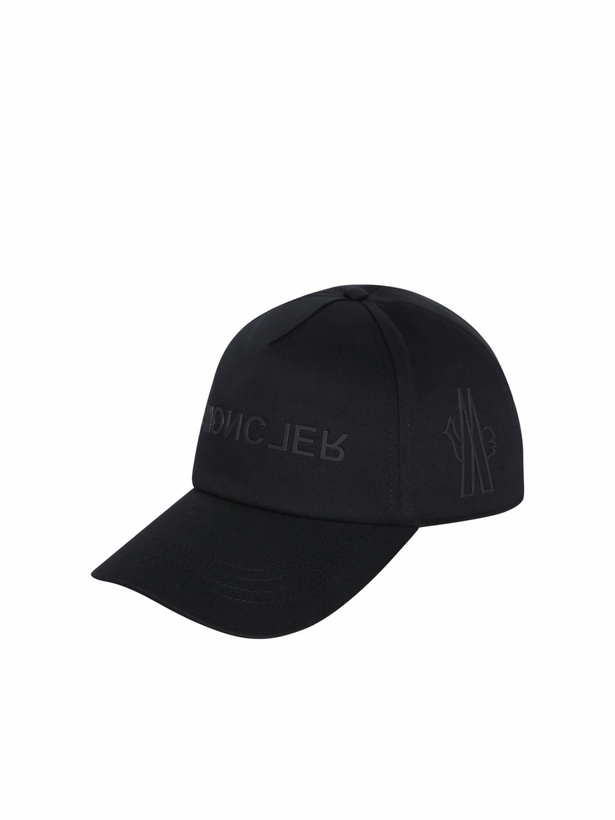 Photo: Moncler Grenoble Black Baseball Hat With Embossed Logo