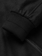 SAINT LAURENT - Teddy Leather-Trimmed Wool Bomber Jacket - Black