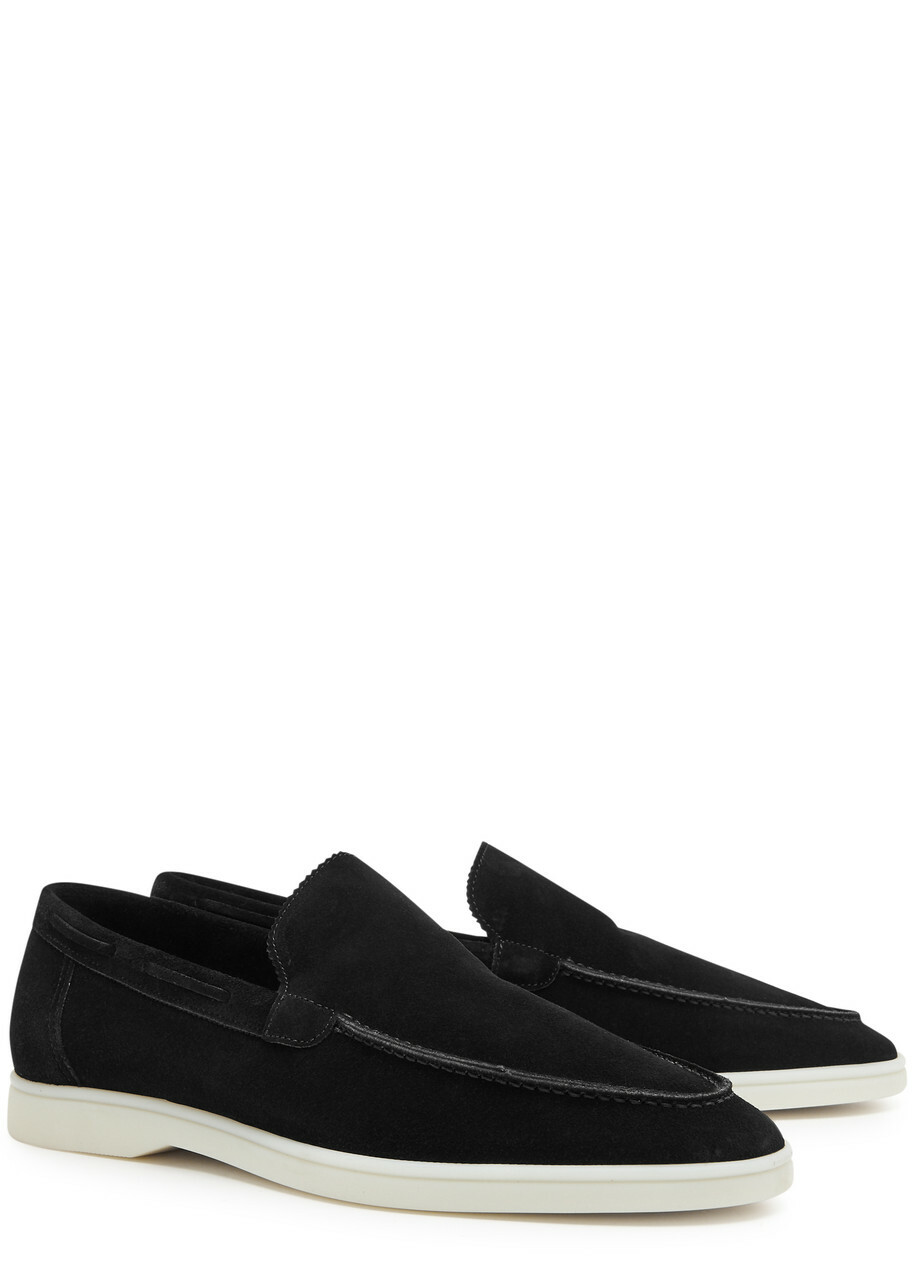 Aurélien Yacht Suede Loafers Black