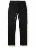 Givenchy - Straight-Leg Zip-Detailed Distressed Jeans - Black