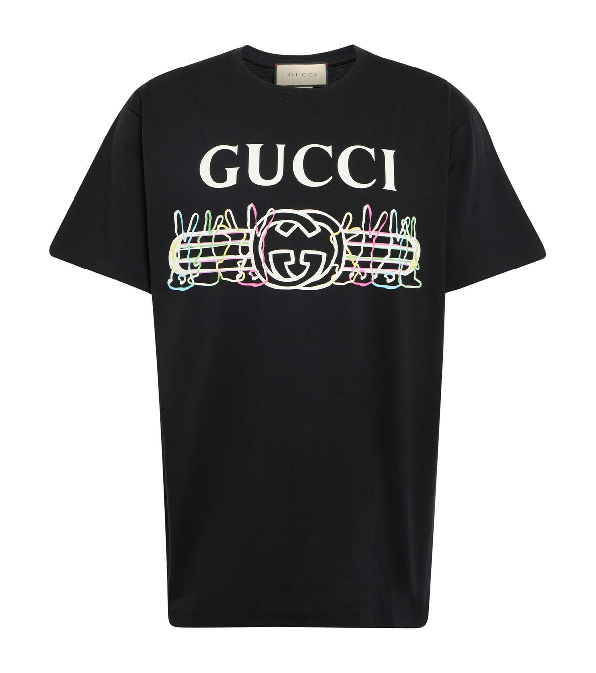 良品】GUCCI・グッチ・Tシャツ・黒・タイガー刺繍・虎柄・M相当