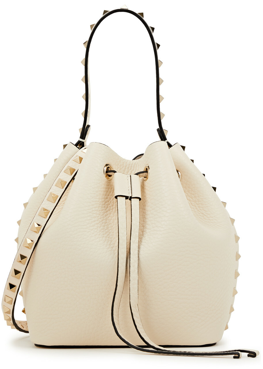 Valentino Garavani Rockstud Leather Bucket Bag, Bucket Bag