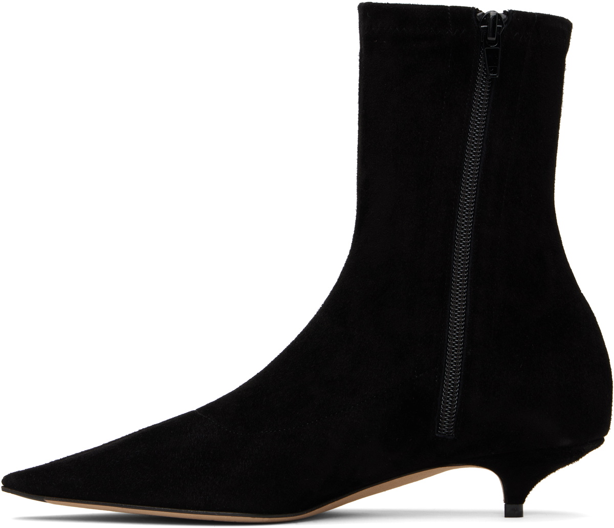 The Row Black Liisa Kitten Boots