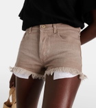 Loewe Paula's Ibiza Anagram frayed denim shorts