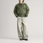 Alpha Industries Men's CWU-45 Heritage Bomber Jacket in Sage-Green