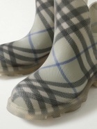 Burberry - Checked Rubber Ankle Boots - Gray