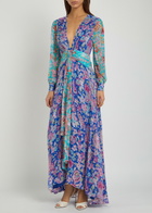 Rixo Meera Floral-print Chiffon Maxi Dress Multicoloured