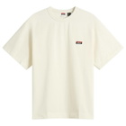 NANGA Men's Eco Hybrid Box Logo Embroidery T-Shirt in White