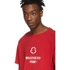 Moncler Genius 7 Moncler Fragment Hiroshi Fujiwara Red World Tour T-Shirt