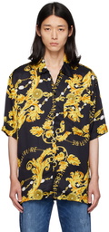 Versace Jeans Couture Black & Gold Chain Couture Shirt