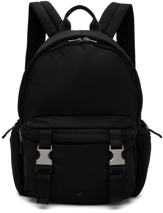 Photo: AMI Paris Black Ami De Cœur Backpack