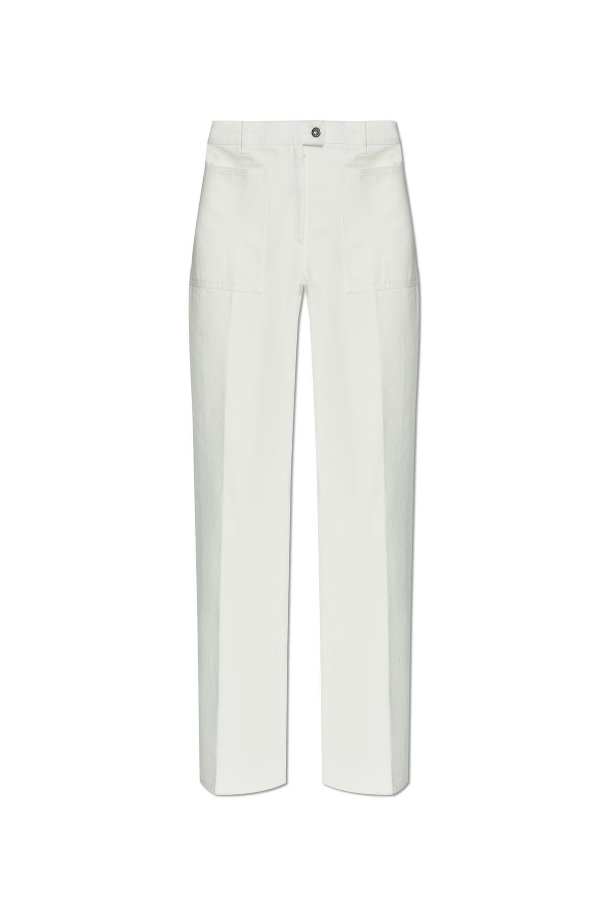 デニム・ジーパン FERRAGAMO Straight jeans White FERRAGAMO straight jeans with contrasting stitching details