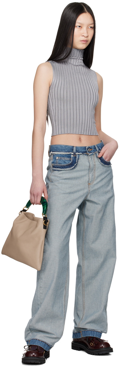 Marni Gray Turtleneck Tank Top