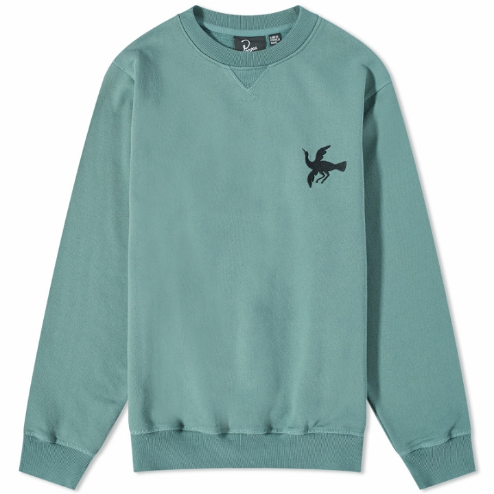 Photo: By Parra Men's Snaked By Ahorse Crew Sweat in Pine Green