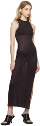 Eckhaus Latta Brown Shrunk Maxi Dress
