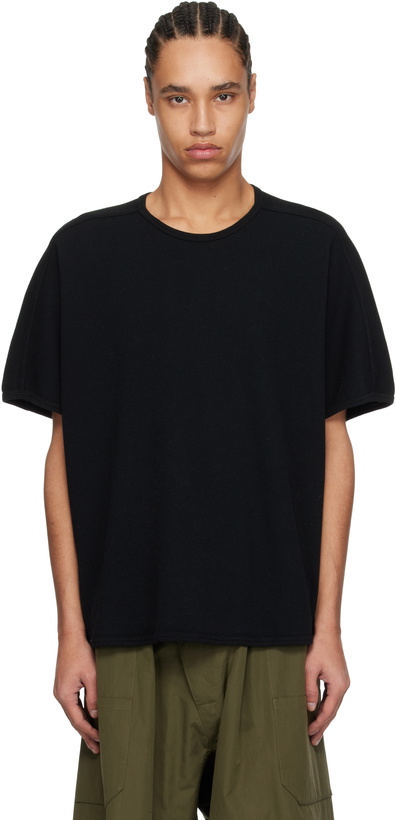 Photo: Jan-Jan Van Essche Black O-Project Waffle Oversized Sleeveless T-shirt