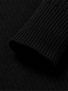 WTAPS - Commander Panelled Shell and Ribbed-Knit Sweater - Black