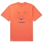 Maison Kitsuné - ADER error Oversized Printed Cotton-Jersey T-Shirt - Orange
