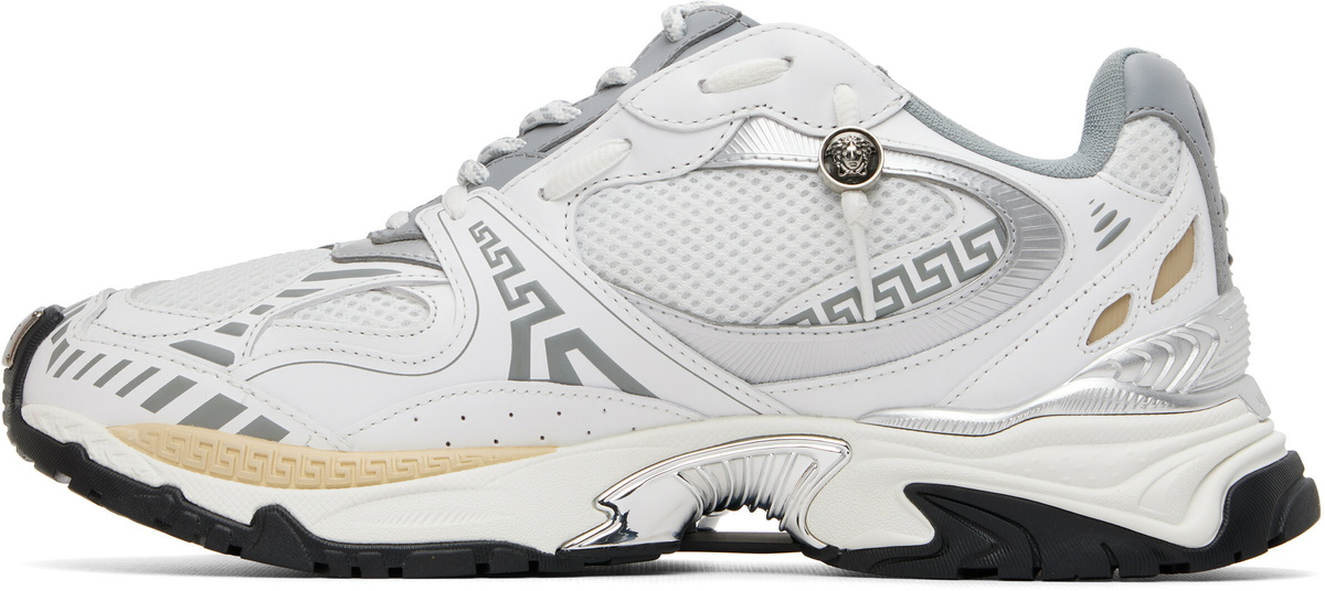 Versace White Icaro Leather Sneakers