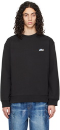 We11done Black Embroidered Sweatshirt