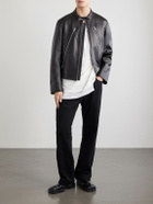 Maison Margiela - Zip-Detailed Leather Biker Jacket - Black