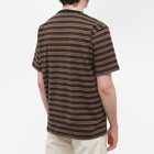 Beams Plus Men's Multi Stripe Pocket T-Shirt in Black