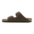 Rick Owens Brown BIRKENSTOCK Edition Wool Arizona Sandals