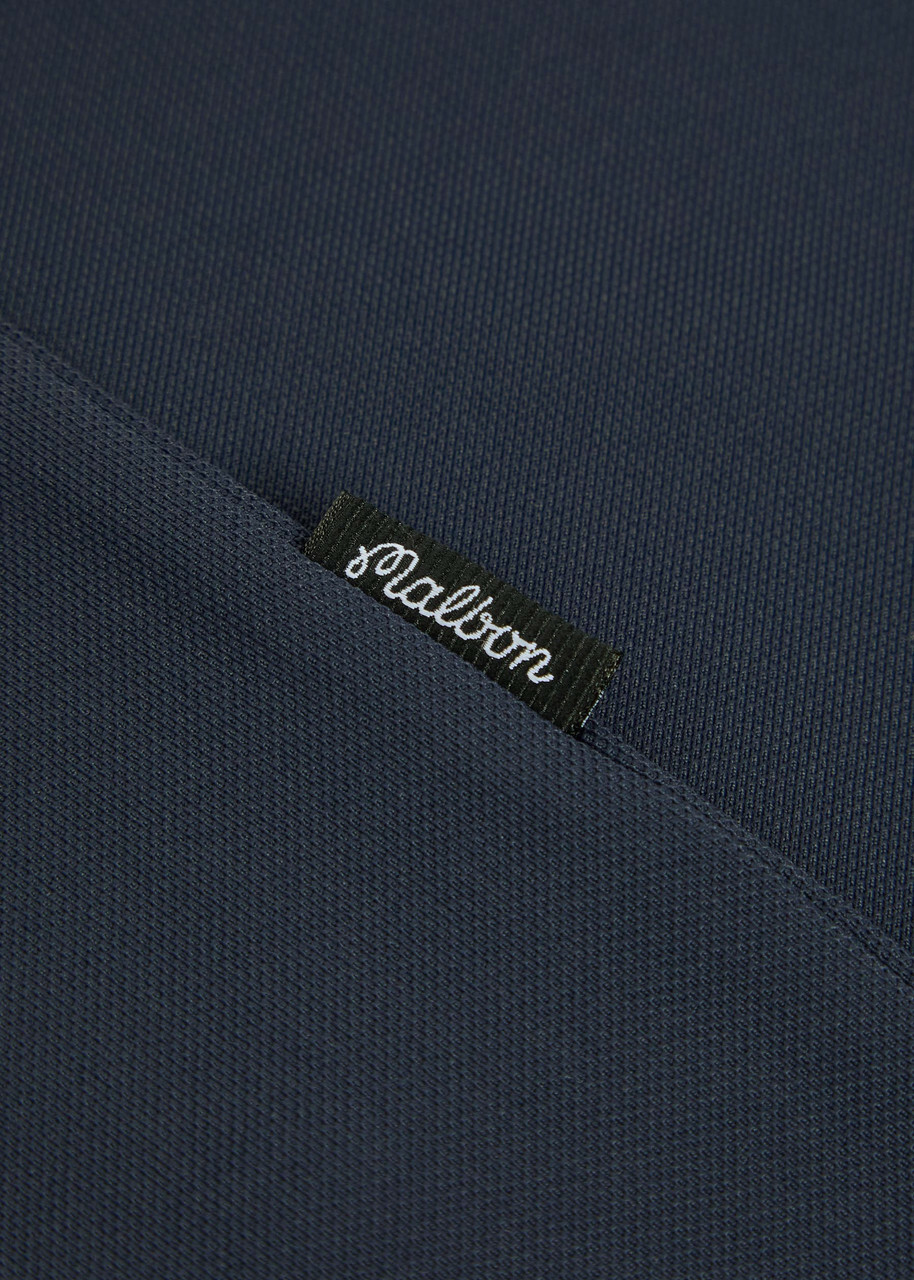 Malbon Fairway Logo-embroidered Piqué Jersey Polo Shirt Navy
