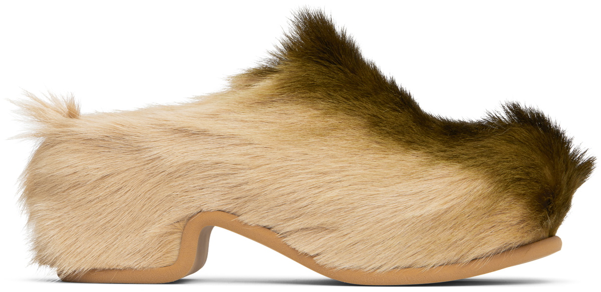 Dries Van Noten Khaki Platform Clogs