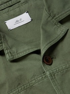 Mr P. - Camp-Collar Garment-Dyed Cotton and Linen-Blend Jacket - Green