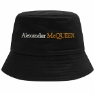 Alexander McQueen Men's Classic Hat in Black/Gold