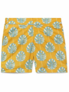 Frescobol Carioca - Slim-Fit Mid-Length Printed Recyled Swim Shorts - Orange