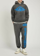 Saint Mxxxxxx Angel of Death Printed Cotton Sweatpants Black