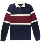 Beams Plus - Twill-Trimmed Striped Wool Rugby Shirt - Blue