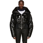 Chen Peng Black PU Down Banana Puffer