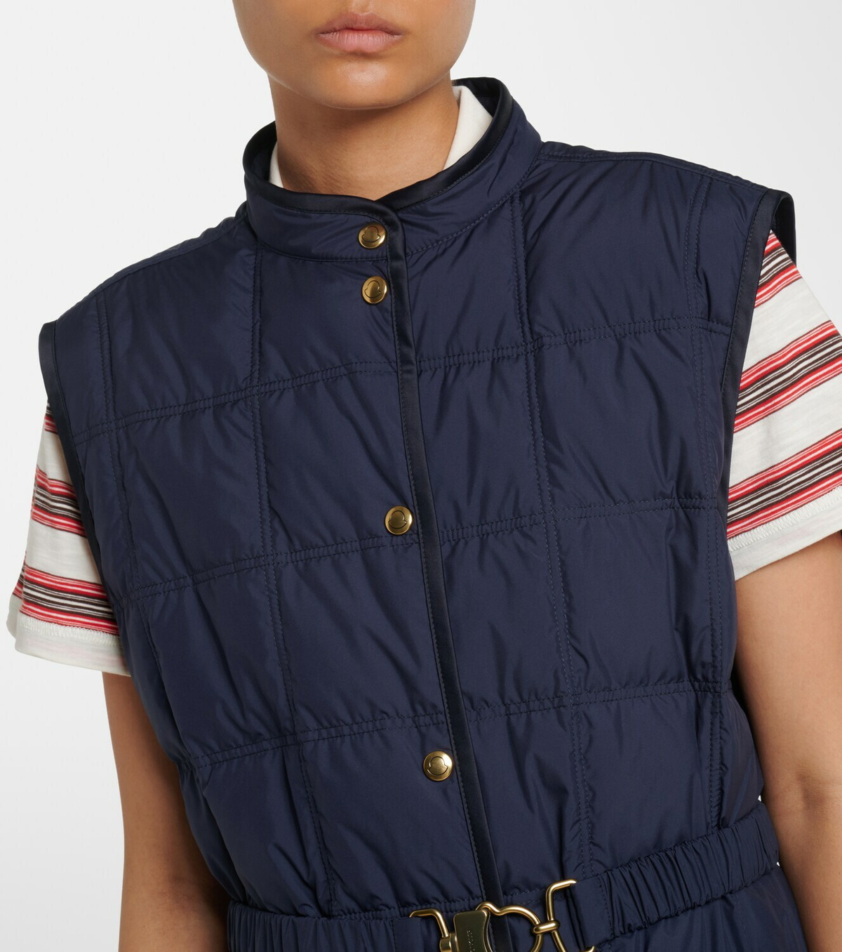 Moncler Cygnette belted quilted down vest