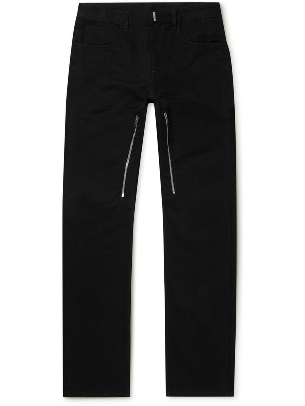 Photo: Givenchy - Straight-Leg Zip-Detailed Jeans - Black