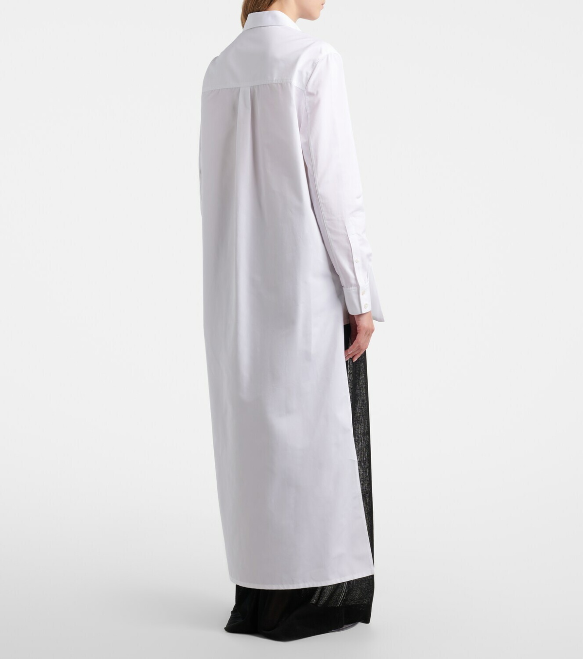 Alaïa Asymmetric cotton poplin shirt