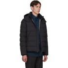 Ermenegildo Zegna Navy Down Hooded Puffer Jacket