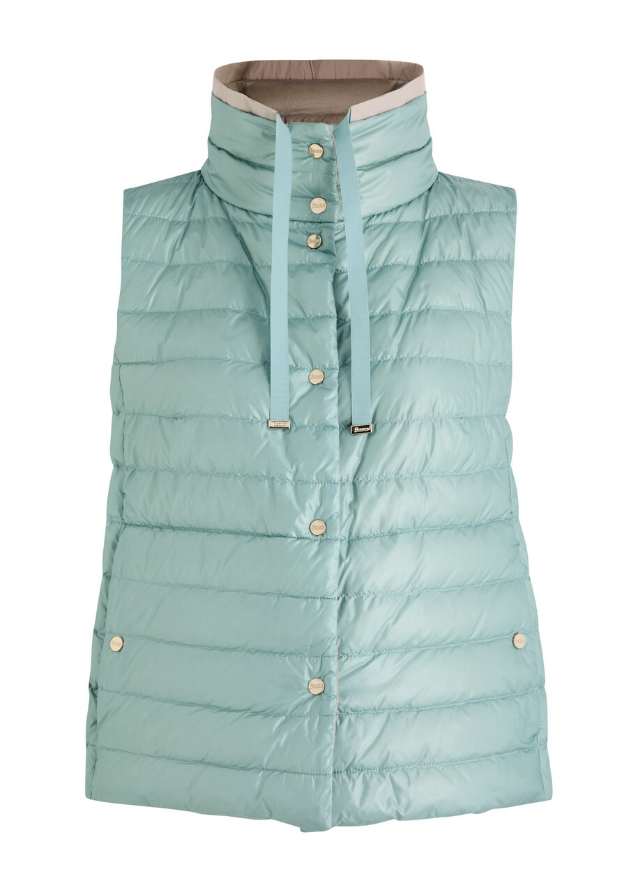 Herno Ultralite Reversible Quilted Shell Gilet Blue