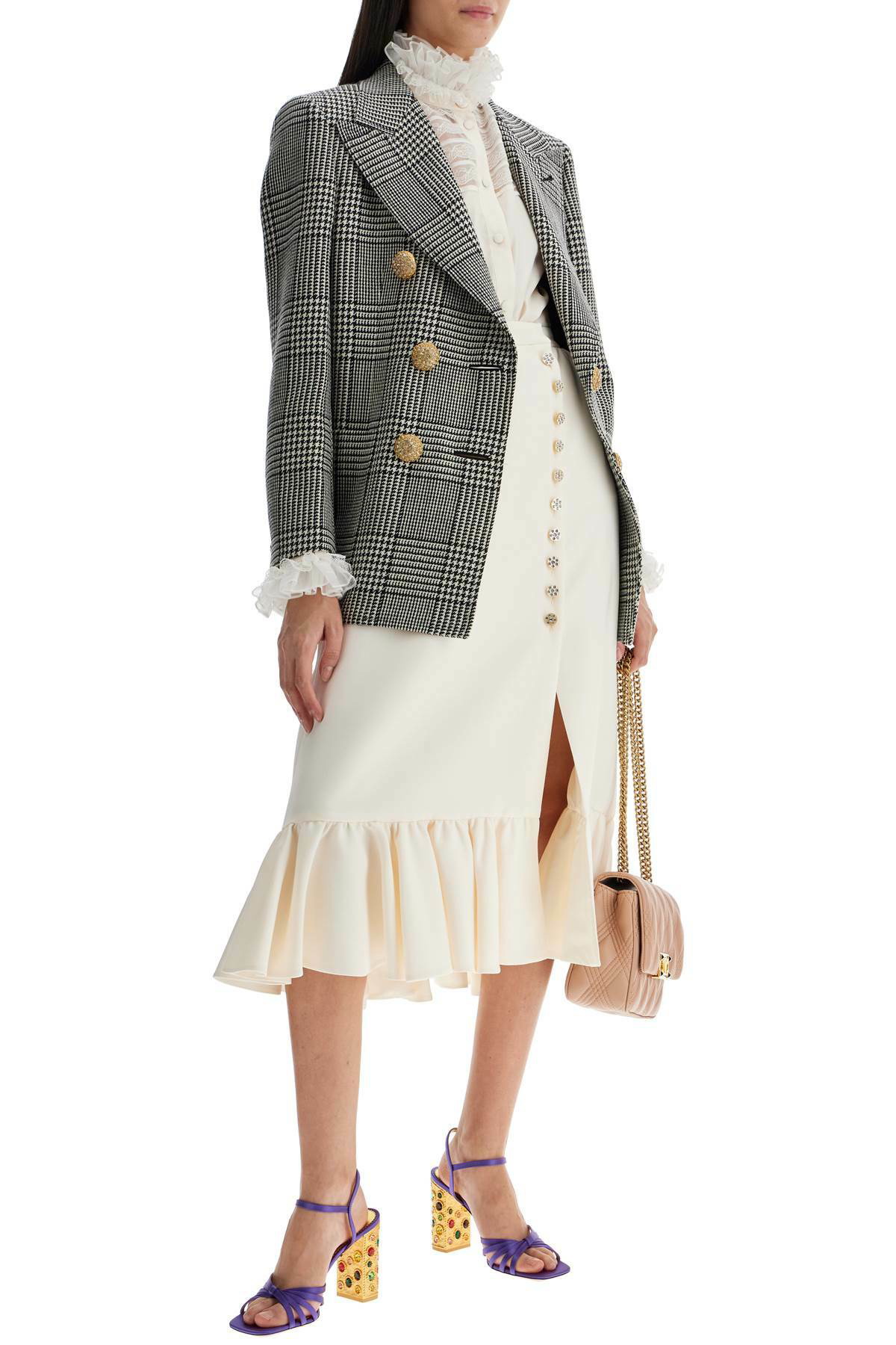 スカート VALENTINO GARAVANI crepe couture skirt White Crepe Couture Skirt for Woman in Ivory | Valentino US