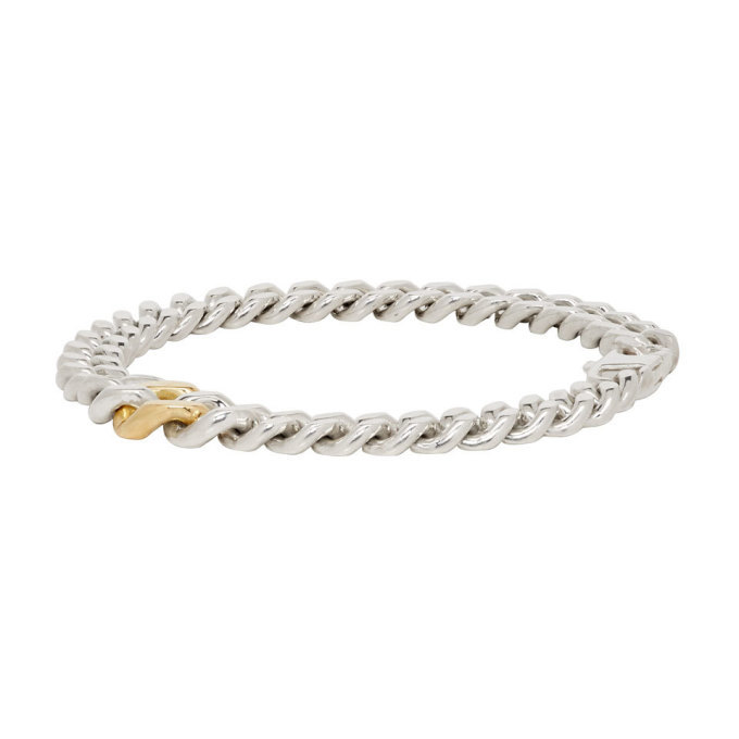 Bunney Silver and Gold Simple Chain Bracelet